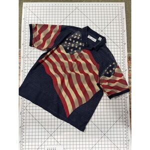 American Summer Polo Men's XL US Flag Declaration of Independence